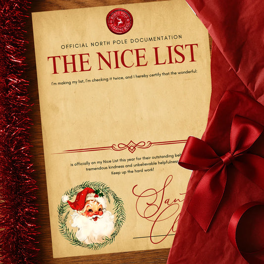 Traditional Nice List Certificate