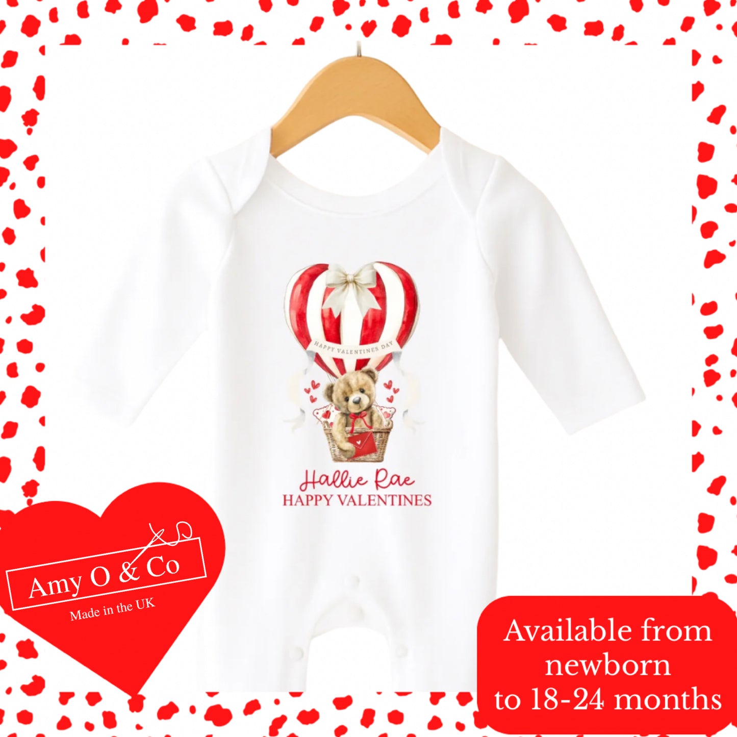 Hot Air Ballon Bear Babygrow