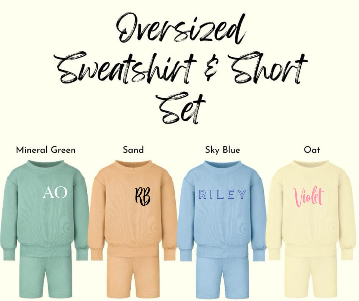 Oversized Sweatshirt and Shorts Set