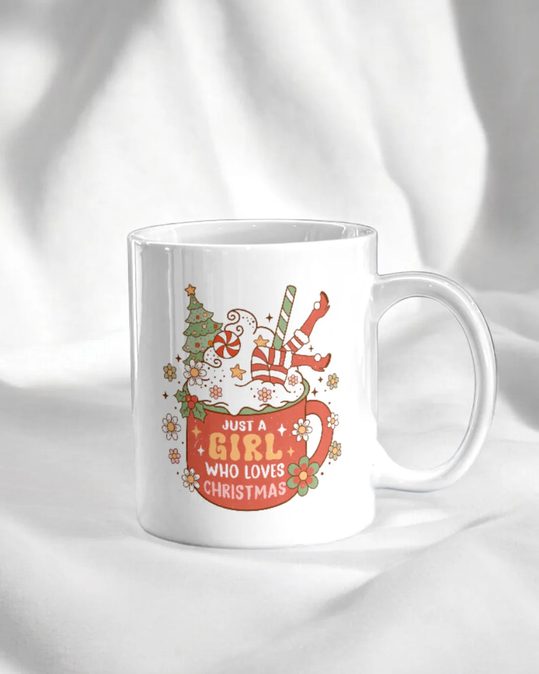 Girl who loves Christmas Mug