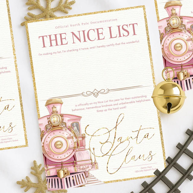 Pink North Pole Certificate