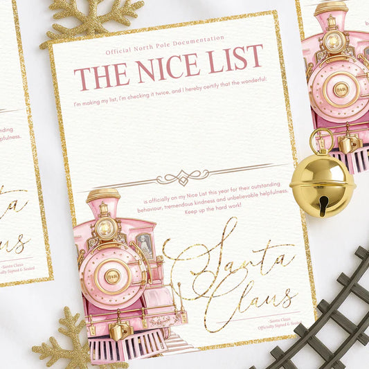 Pink North Pole Certificate