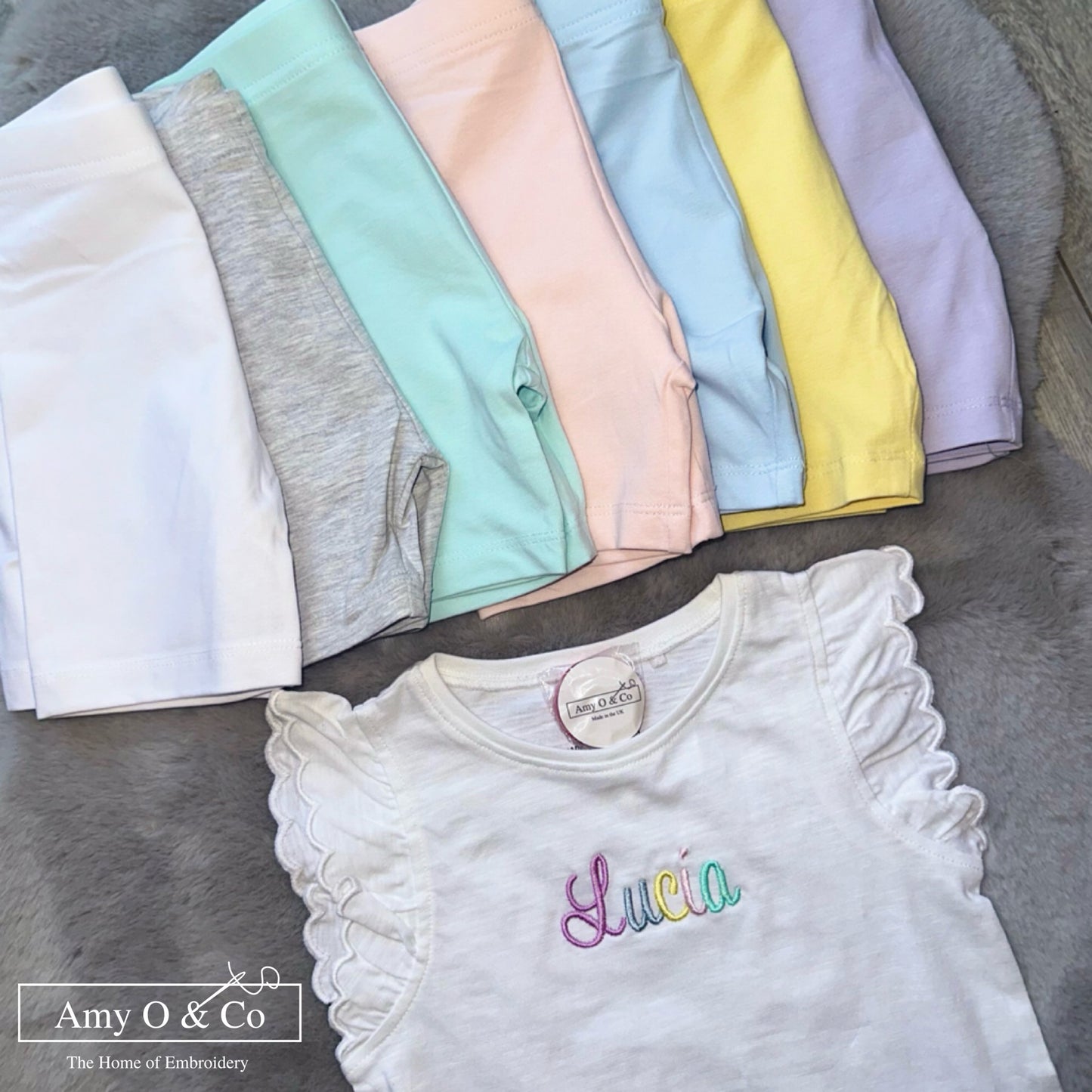 Pastel Cycle Short & Tee Set