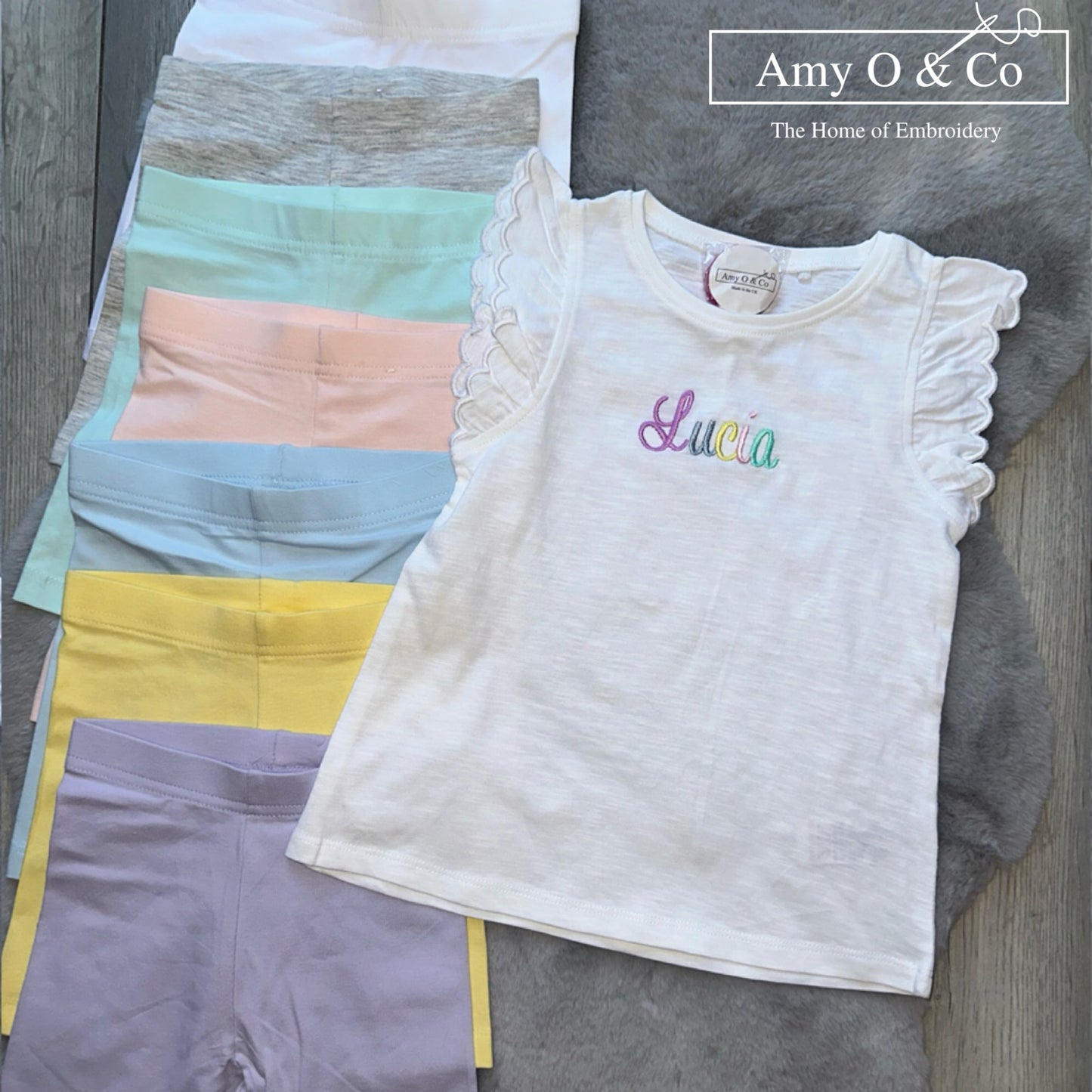 Pastel Cycle Short & Tee Set