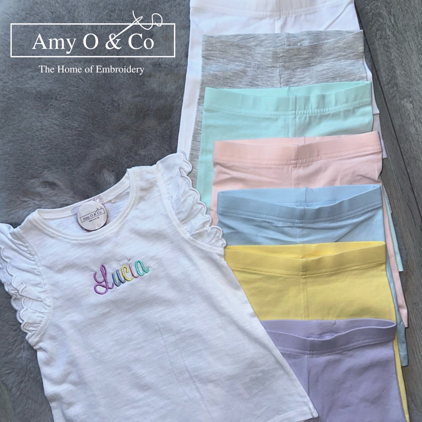 Pastel Cycle Short & Tee Set