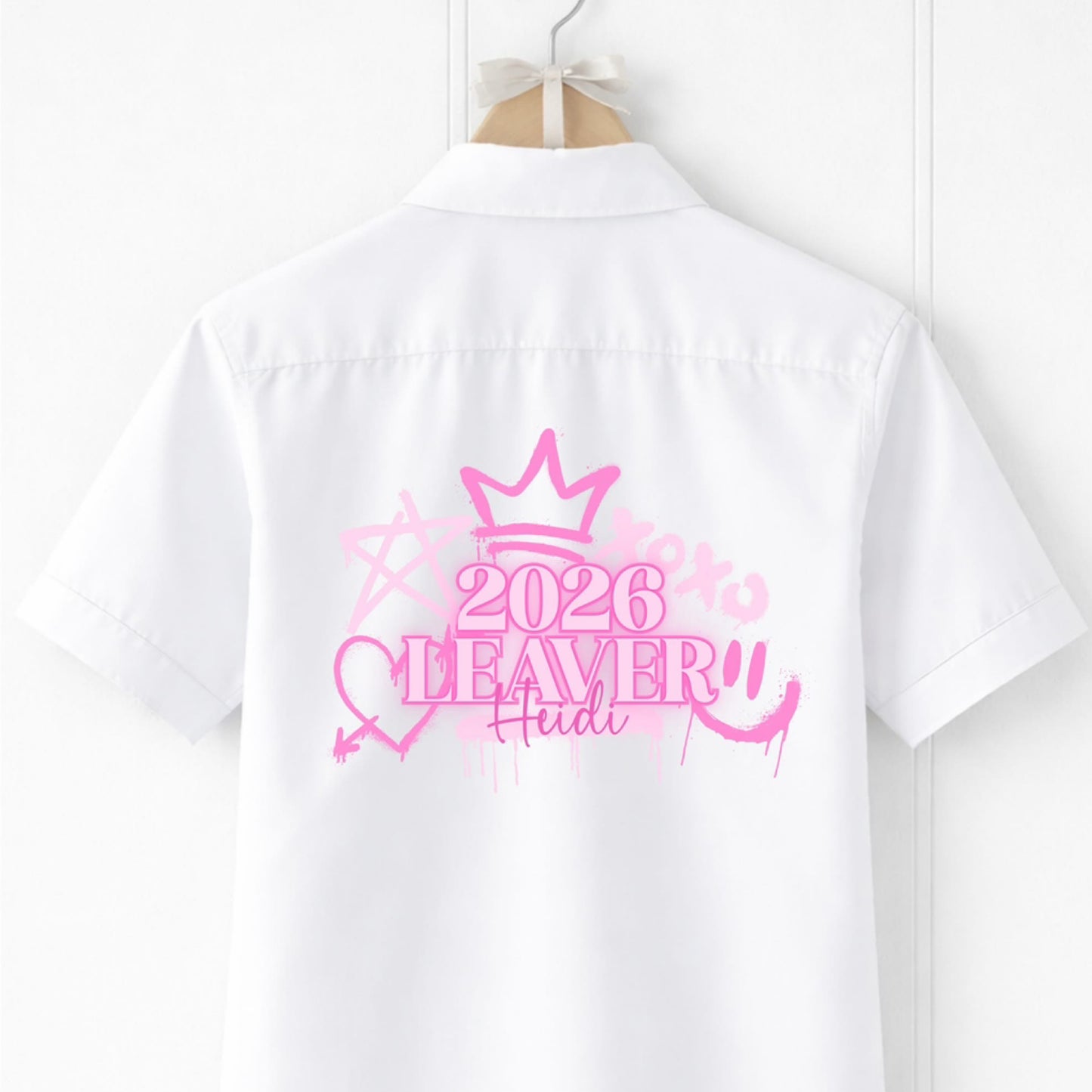 Leavers Shirt Graffiti Pink