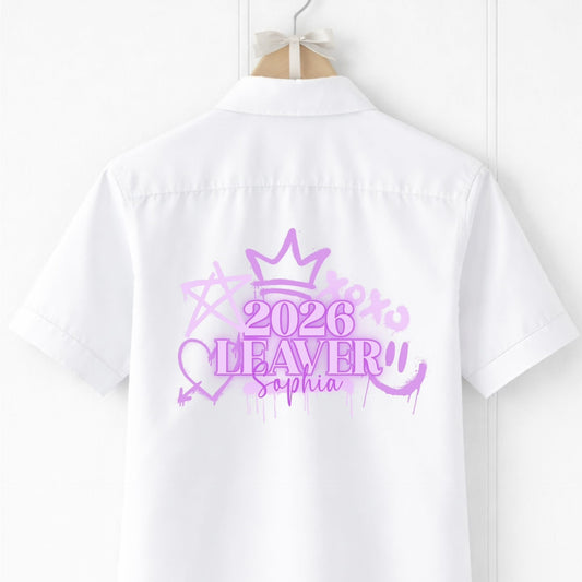 Leavers Shirt Graffiti Lilac