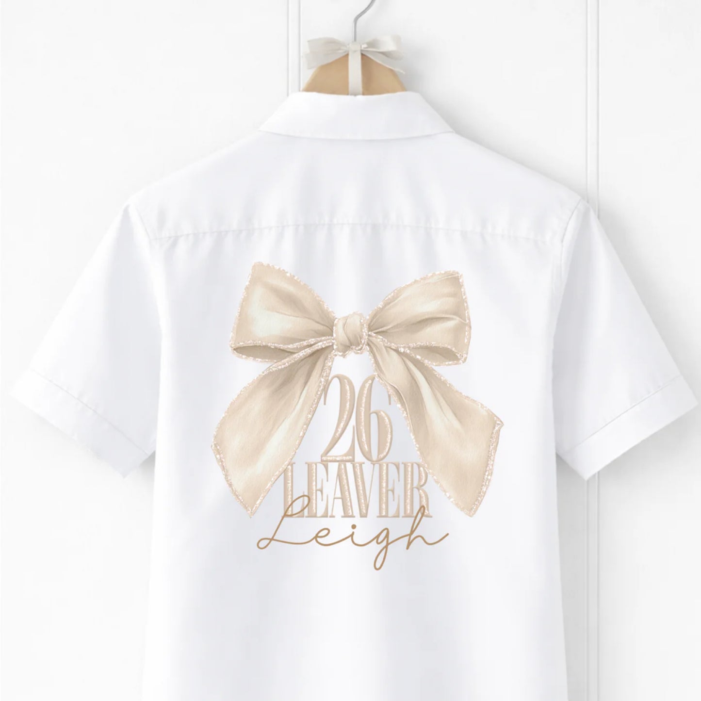 Leavers Shirt Bow Beige