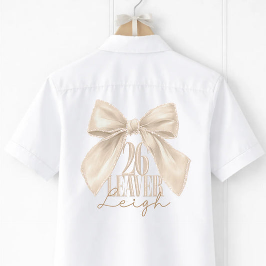 Leavers Shirt Bow Beige