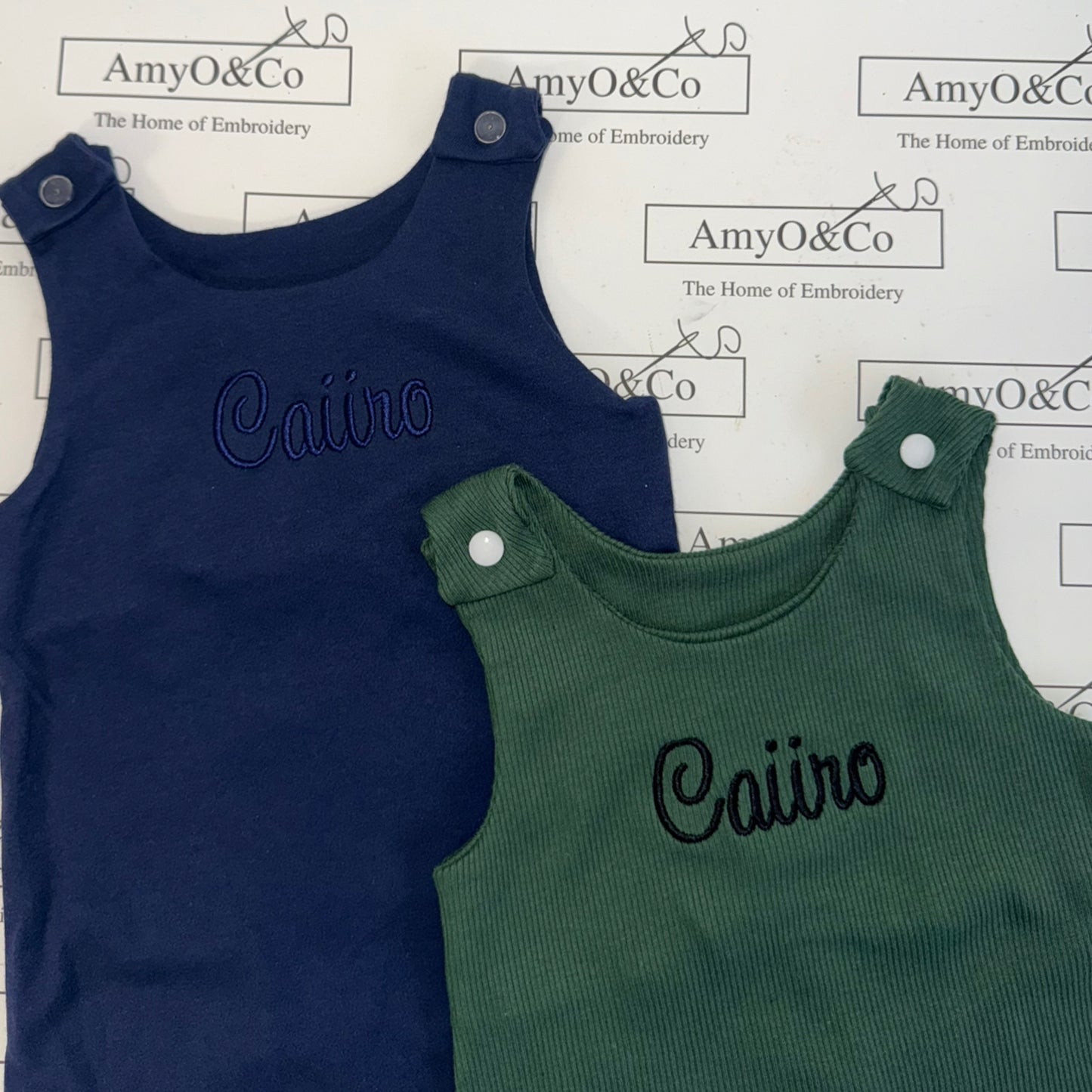 Embroidered Romper Ribbed