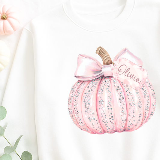 Pink Sparkly Pumpkin Tee